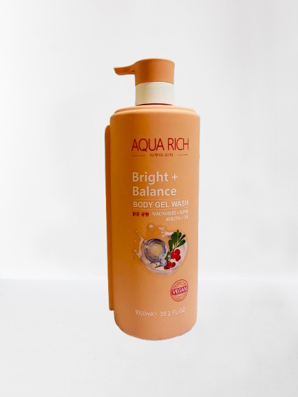 Aqua Rich Body gel wash with Niacinamide, Alpha Arbutin and Tranexamic Acid